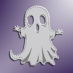Children's papercut ghost mask