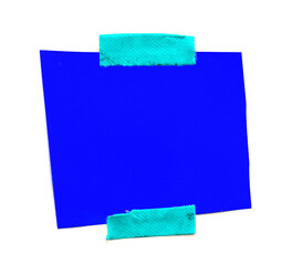sheet of torn paper with masking tape