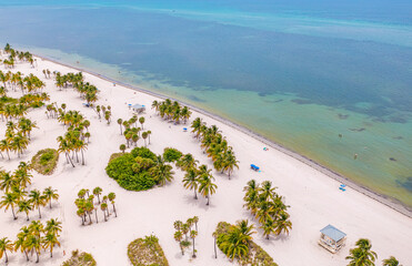 Crandon Beach at Key Biscayne in Miami, Florida.