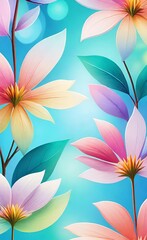 Fototapeta premium seamless background with flowers
