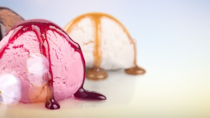 scoop of tasty sweet ice cream