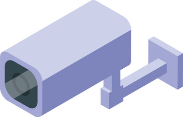 This modern security camera is observing and recording in an isometric view