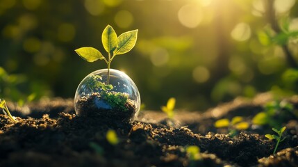 Innovative environmental investment concept  the new green deal in photography showcase