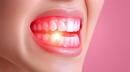 Obraz premium An individual with dental pain using a numbing gel and visiting the dentist for further care