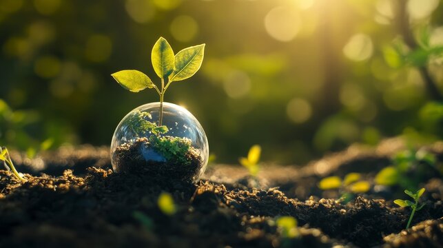 Innovative environmental investment concept  the new green deal in photography showcase