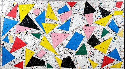 Abstract Geometric Composition with Bright Colors