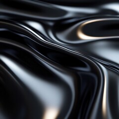 Fototapeta premium Abstract Black and White Draped Fabric Texture Background.