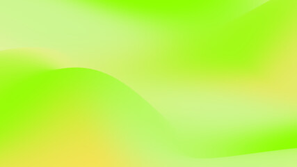 Gradient blur wavy green yellow abstract background