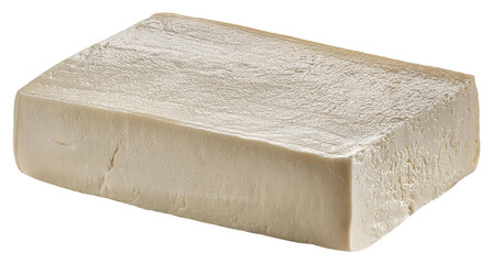 Tofu Block Isolated on Transparent Background.