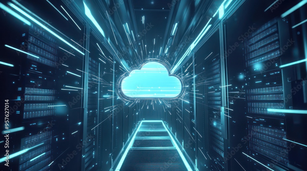 Aufkleber cloud computing data center