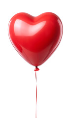 heart shaped balloons , isolated, transparent background, AI generated