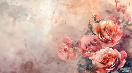 Victorian Watercolor Vintage background