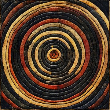 34. **Ethiopian basket weaving pattern with concentric circles.**