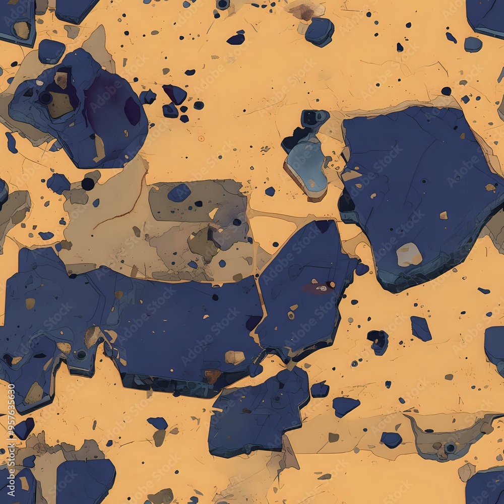 Aufkleber modern abstract navy and orange splatter pattern with distressed textured effect ideal for urban fas