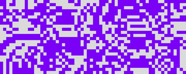 Neon pixelated texture. Purple and grey dithered background. Digitalized backdrop for banner, poster, flyer, brochure, booklet, leaflet. Vector rasterized overlay wallpaper