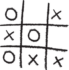 Noughts and Crosses Game Doodle