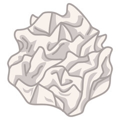 Crumpled Paper Ball Doodle Drawing Illustration Icon