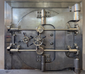 Door Bank Safe vault  with nobody