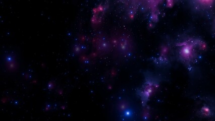 Mystical Space Nebula in Vibrant Colors with Starfield