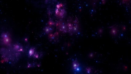 Obraz premium Enchanting Nebula with Star Clusters in Deep Galaxy Scene