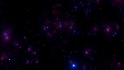 Colorful Interstellar Nebula with Stars in Deep Space