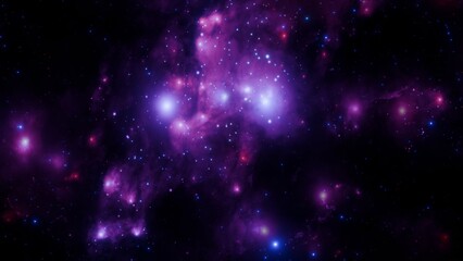 Realistic Galaxy Nebula with Bright Stars and Space Clouds