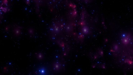 Realistic Galaxy Nebula with Bright Stars and Space Clouds