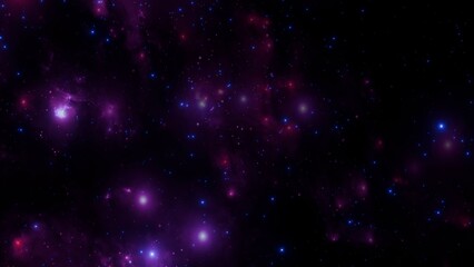 Ethereal Cosmic Nebula Background with Stars and Planets