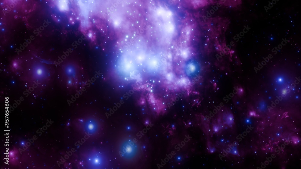 Canvas Prints dazzling star-filled nebula in outer space – space background