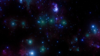 Fantasy Universe Nebula with Stars and Cosmic Clouds