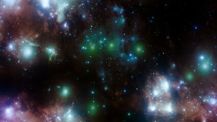 Fototapeta premium Realistic Colorful Nebula and Stars in Deep Space