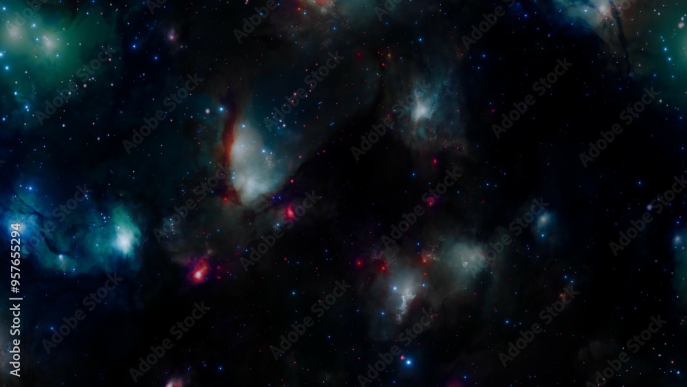 Canvas Prints colorful cosmic nebula in deep space with stars background