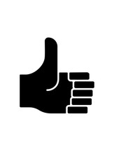 simple vector icon likes for design. thumbs up symbol