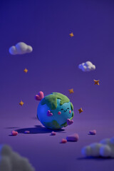 Happy Earth Day or World Environment Day celebration