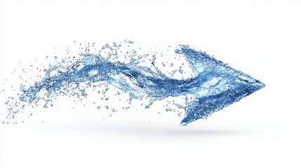 Water Arrow: An abstract and ethereal water arrow bursts through the air, leaving a trail of droplets in its wake. This captivating image evokes a sense of movement, energy, and forward momentum. It's