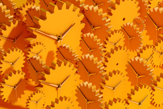 Clock gears productivity concept