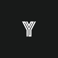 flat design letter Y icon logo