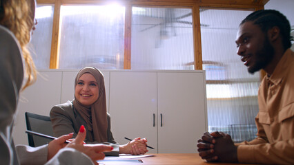 Business Meeting in Modern Office