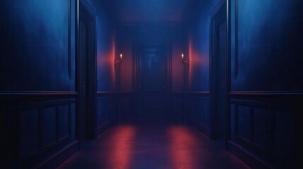 Spooky whispers echoing through the darkness, flat design, front view, cursed theme, 3D render, Triadic Color Scheme