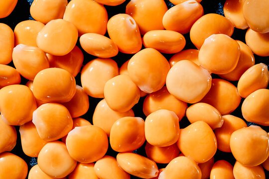 coooked lupinus albus beans, typical snack in spain