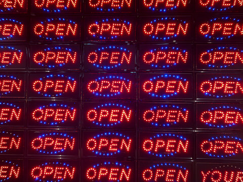 open sign