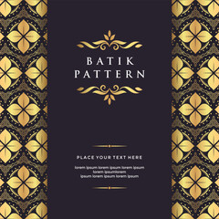 batik frame border vintage Vector ornament invitation greeting card template © Fcha