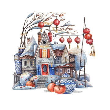 Cozy February house