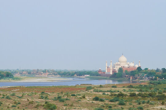 Taj Mahal From Yamuna Riverbank