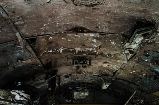 Abandoned train carriage