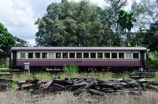 Abandoned train carriage