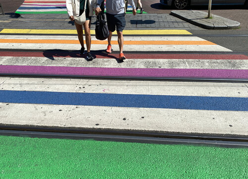 colourful zebra crossing