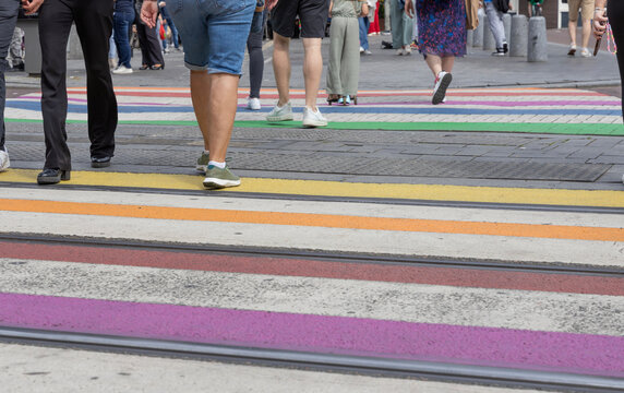 colourful zebra crossing