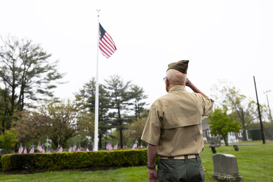 Veteran Salute American Flag 