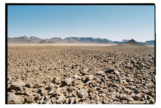 Rocky desert wilderness landscape Namibia